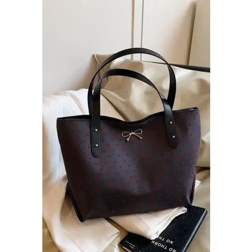 Chic Bow Polka Dot Tote Bags for Stylish Everyday