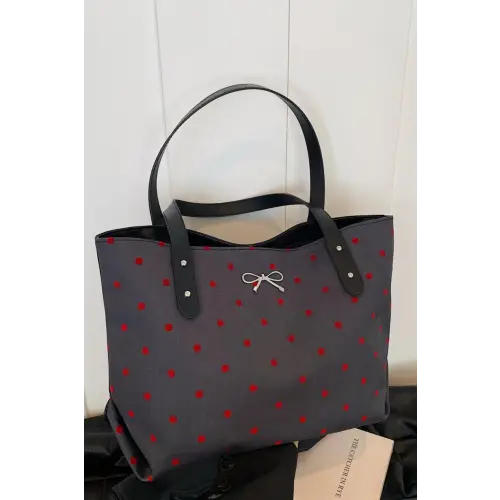 Chic Bow Polka Dot Tote Bags for Stylish Everyday