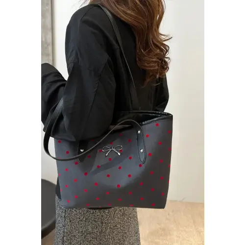Chic Bow Trim Polyester Tote Bags for Every Occasion