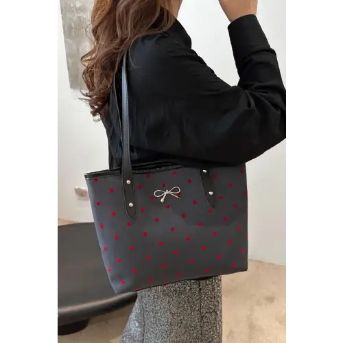 Chic Bow Trim Polyester Tote Bags for Every Occasion