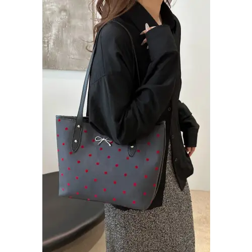 Chic Bow Trim Polyester Tote Bags for Every Occasion