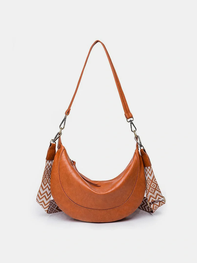 Chic Crescent Strap Crossbody Bag