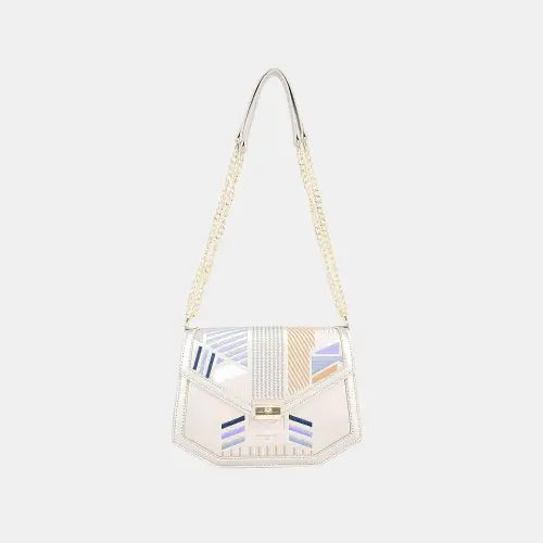 David Jones Geometric Crossbody Bag Silver One Size