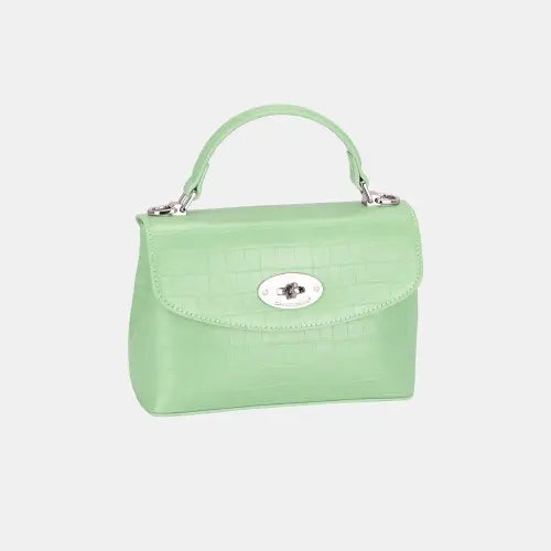 David Jones Crocodile Handbag Light Green One Size
