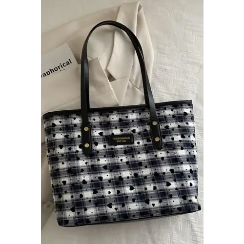 Chic Heart Tote Bags Black One Size