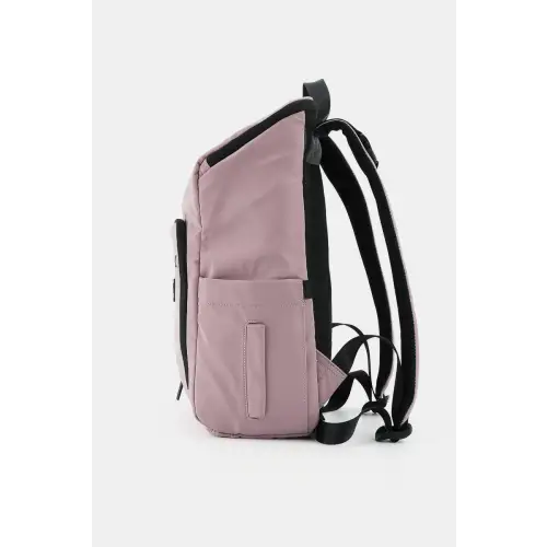 Mauve Nylon Waterproof Backpack