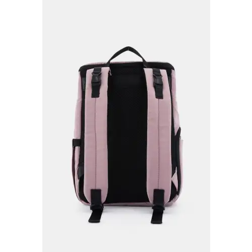 Mauve Nylon Waterproof Backpack