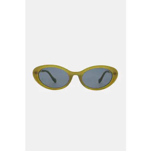 Chic Olive Green Frame Cat-Eye Sunglasses for Effortless Style