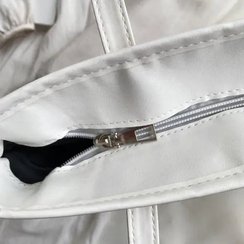 Chic Straw Weave Leather Strap Tote bag