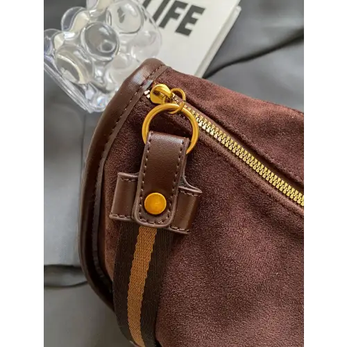 Chic Suede Adjustable Strap Shoulder Bag