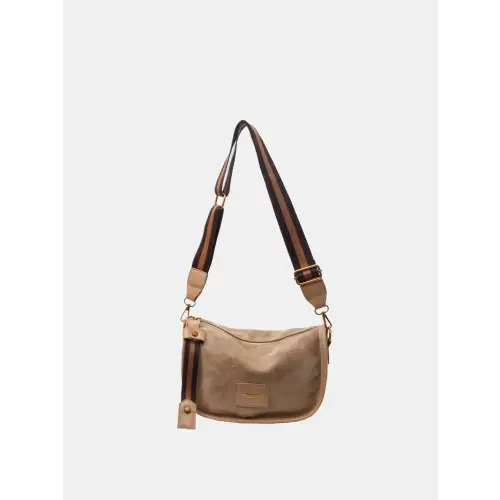 Chic Suede Adjustable Strap Shoulder Bag