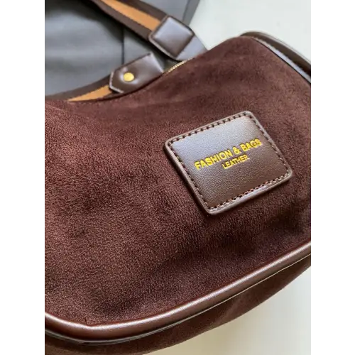 Chic Suede Adjustable Strap Shoulder Bag