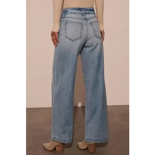 Medium Tied Wide Leg Jeans