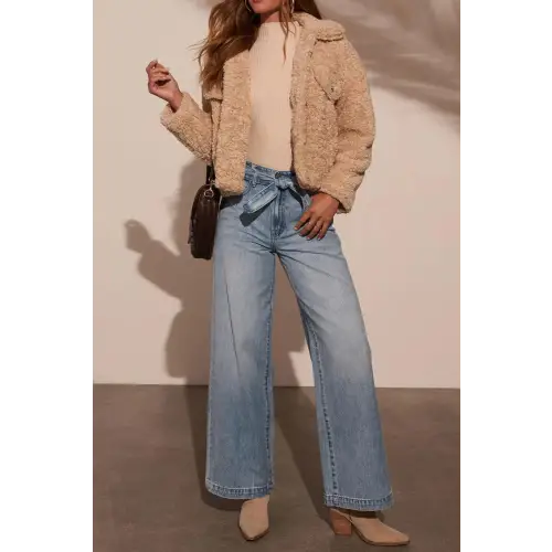 Medium Tied Wide Leg Jeans