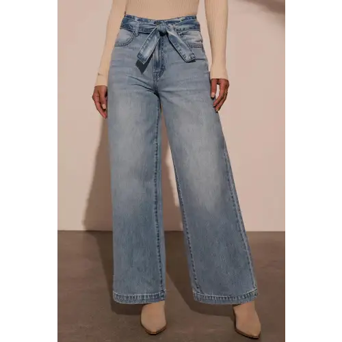 Medium Tied Wide Leg Jeans Medium