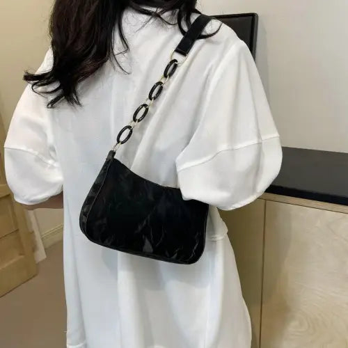 Chic Bow PU Leather Shoulder Bag for Stylish Looks