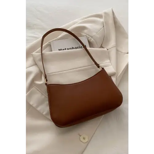 Chic Bow Trim Leather Shoulder Bag for Elegant Style