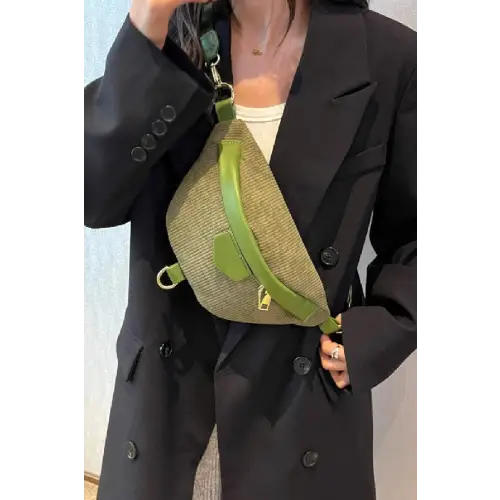 Chic Corduroy Crossbody Bag with Removable Strap