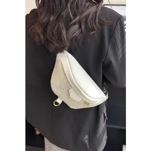 Chic Corduroy Crossbody Bag with Removable Strap