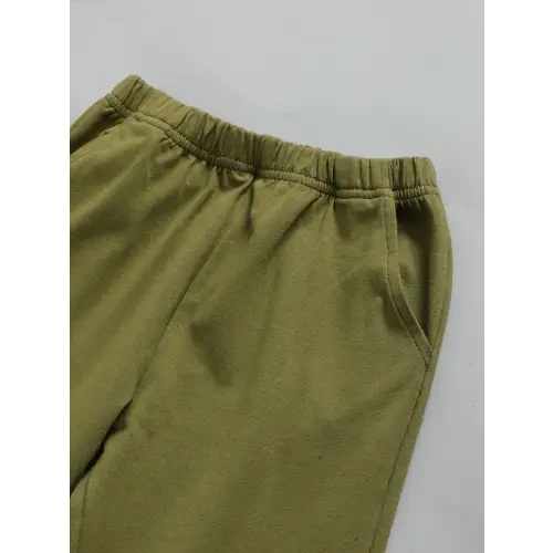 Color Block Cotton Blend Pants Set