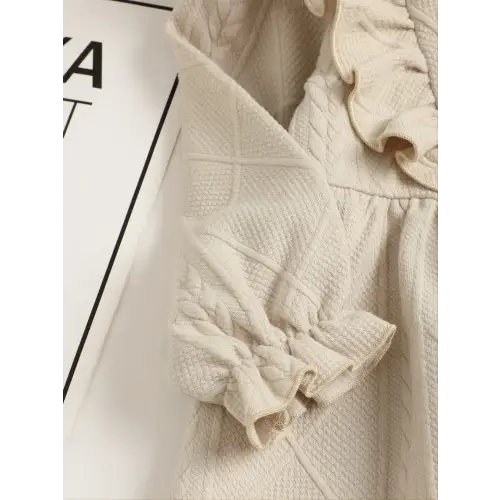 Ruffled Bow Collar Dress