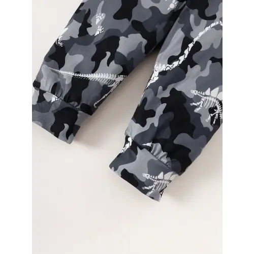 Chic Baby Hooded Bodysuit & Camo Pants Set