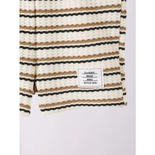 Childrens Striped Short Sleeve Polo Set for Toddlers