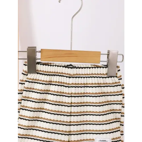 Childrens Striped Short Sleeve Polo Set for Toddlers