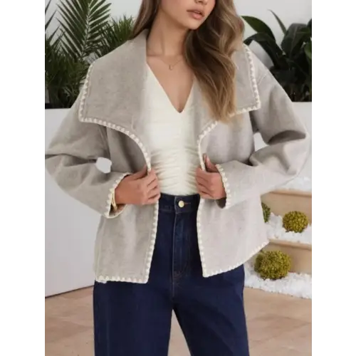 Comfortable Basic Style Buttoned Jacket with Soft Lined Material