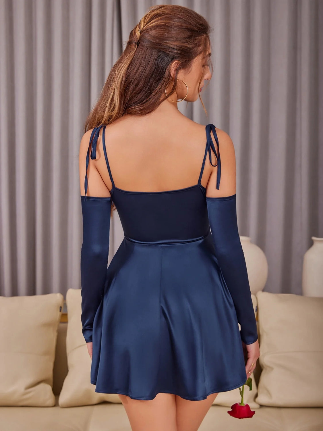 Comfortable Blend Dark Blue Dress