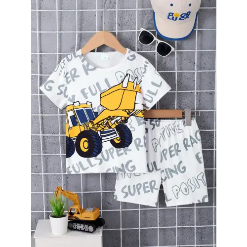 Construction Vehicle Adventure Set for Kids White
