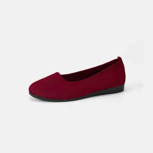 Cozy Ballet Flats Burgundy
