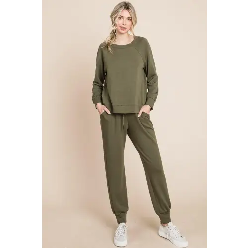 Super Lady Lounge Raglan Pants Set