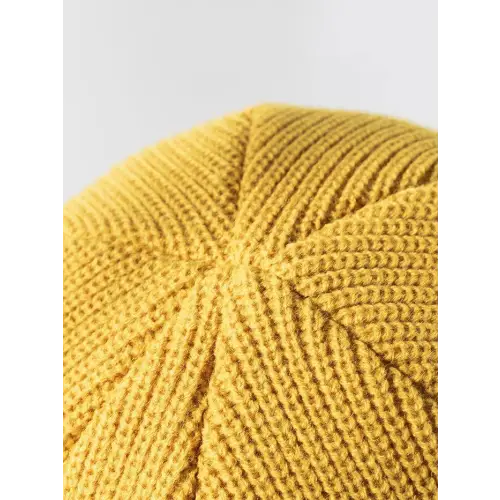 Distressed Cuffed Knit Hat