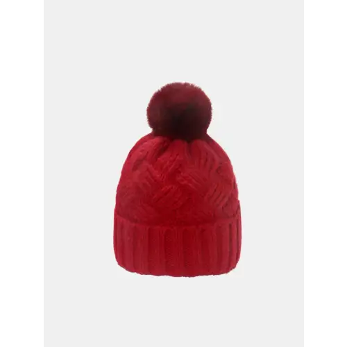 Roll Rim Cable-Knit Hat