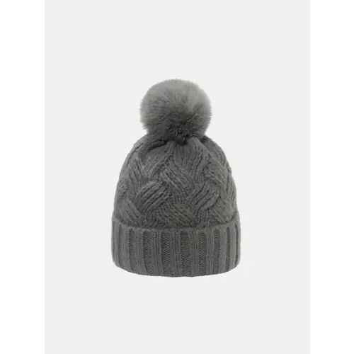 Roll Rim Cable-Knit Hat
