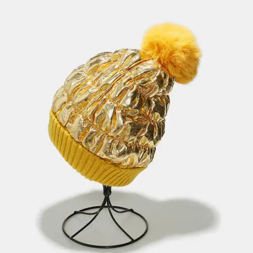 Cozy Gold Knit Hat