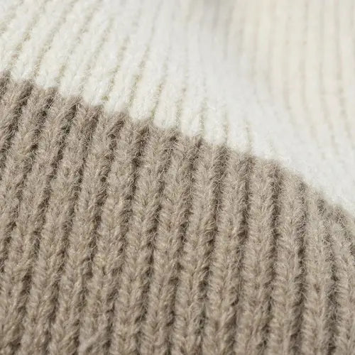 Color Block Knit Hat