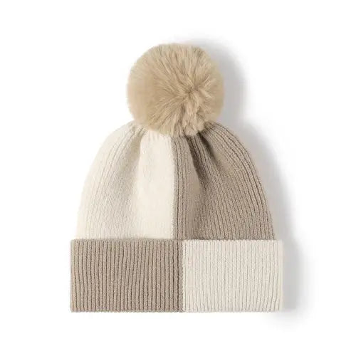 Color Block Knit Hat