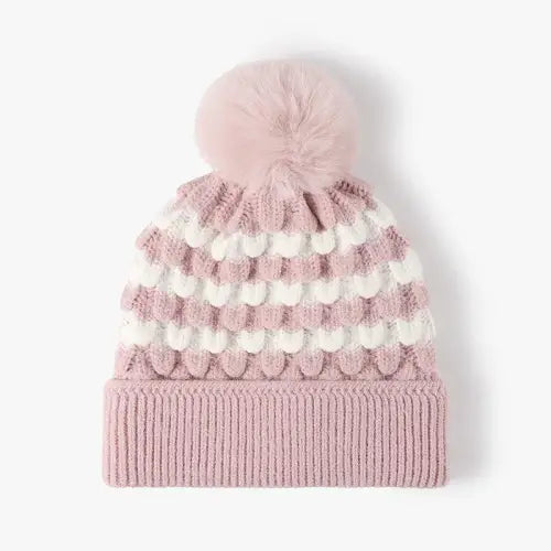 Knit Hats Playful Pompoms