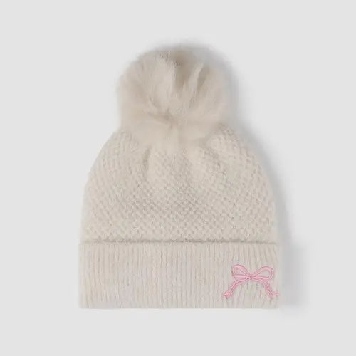 Thermal Bow Knit Hat