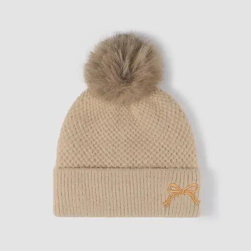 Thermal Bow Knit Hat