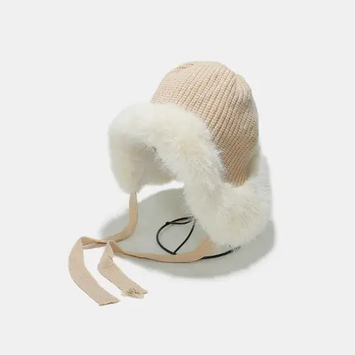 Thermal Tied Winter Hat Khaki One Size