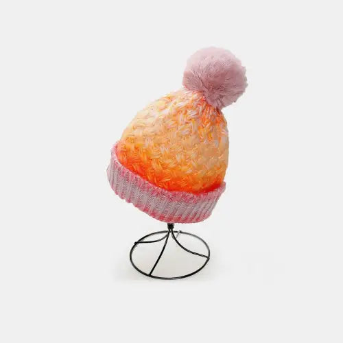 Gradient Knit Hat Orange One Size