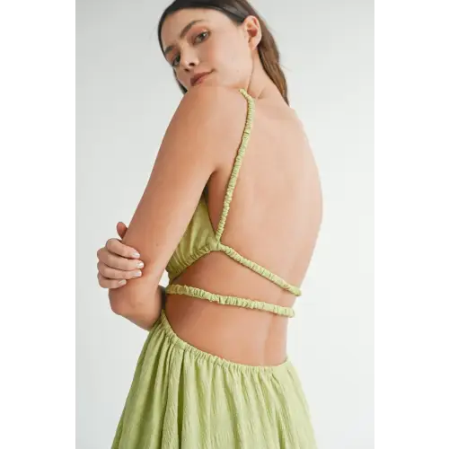Cutout Backless Maxi Dress