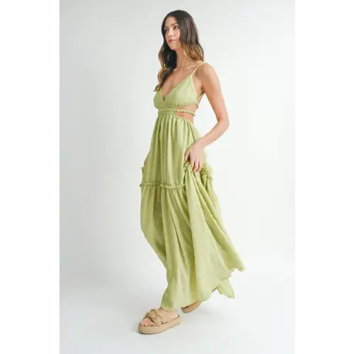 Cutout Backless Maxi Dress