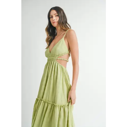 Cutout Backless Maxi Dress