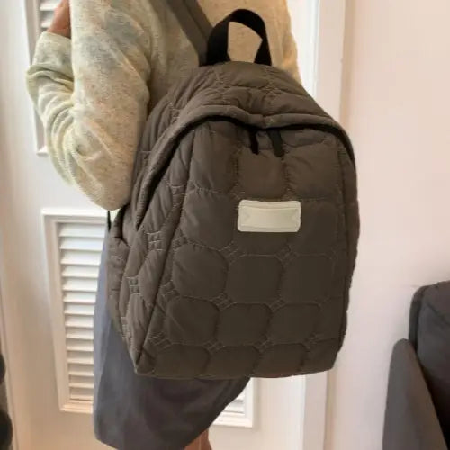 Quilted Polyester Backpack