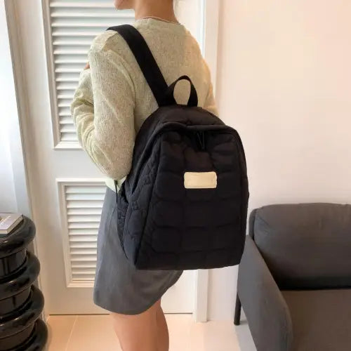 Quilted Polyester Backpack