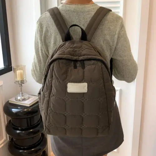 Quilted Polyester Backpack